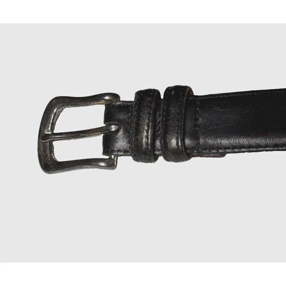 Coach Vintage Mens Belt 90s Size 38 Solid Black English Bridle Leather